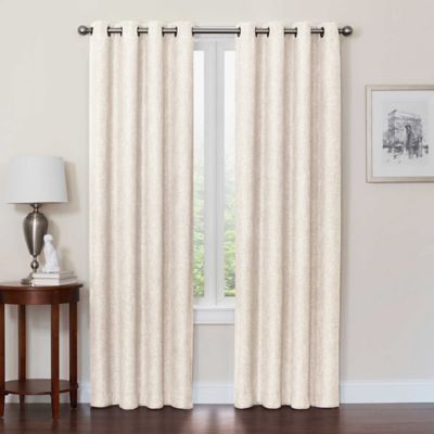 Quinn 54-Inch Grommet Top 100% Blackout Window Curtain Panel in Ivory | buybuy BABY