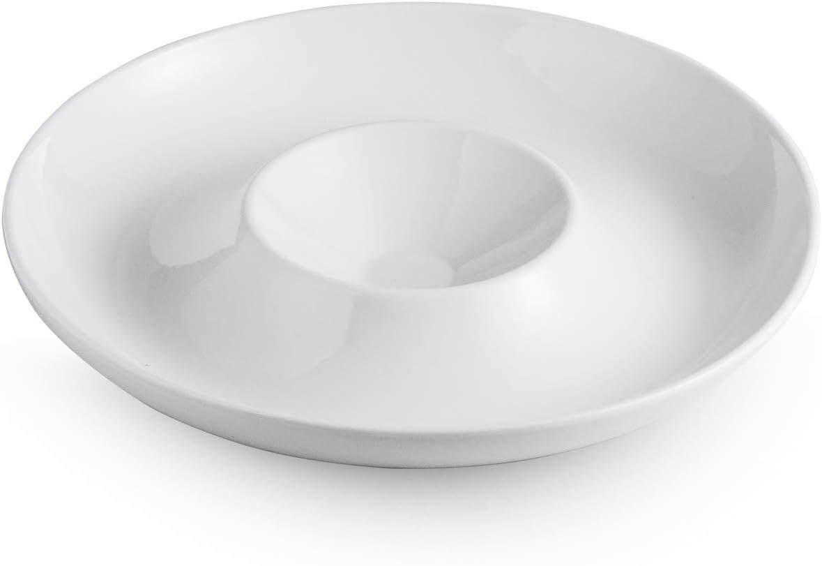 LAUCHUH Porcelain Chip and Dip Serving Set Divided Serving Trays Appetizers and Cheeses Serving P... | Amazon (US)