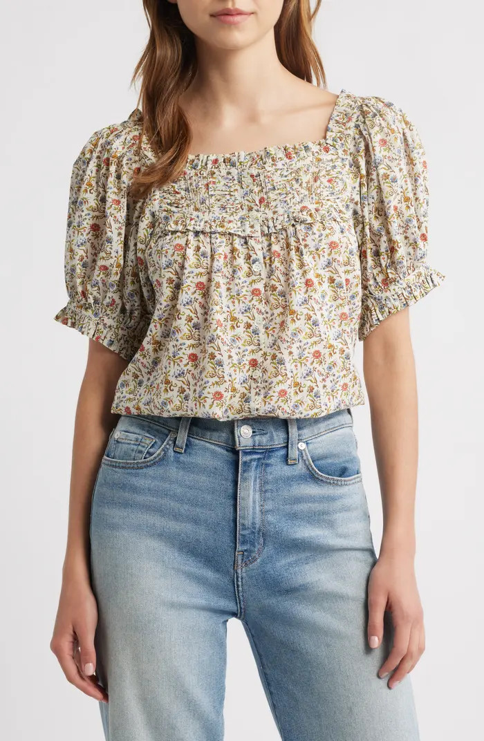 DÔEN Farley Floral Peasant Top | Nordstrom | Nordstrom