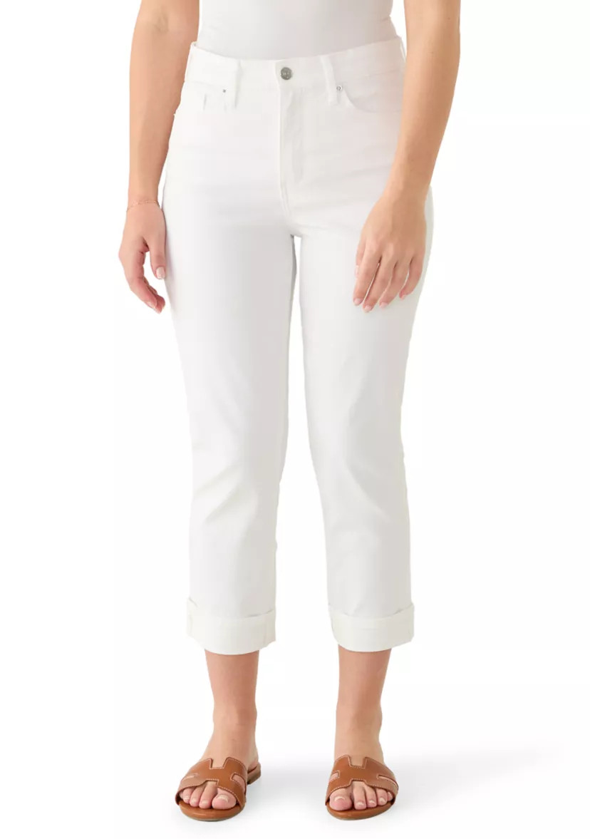 Women's Roll Crop Straight Jeans | Belk