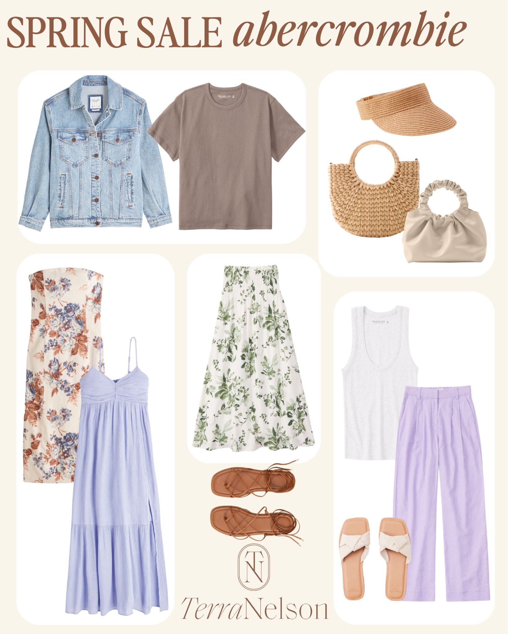 Abercrombie spring sale / spring dresses / spring outfits / linen pants / spring skirts / neutral sandals / denim jacket

#LTKshoecrush #LTKFind #LTKSale