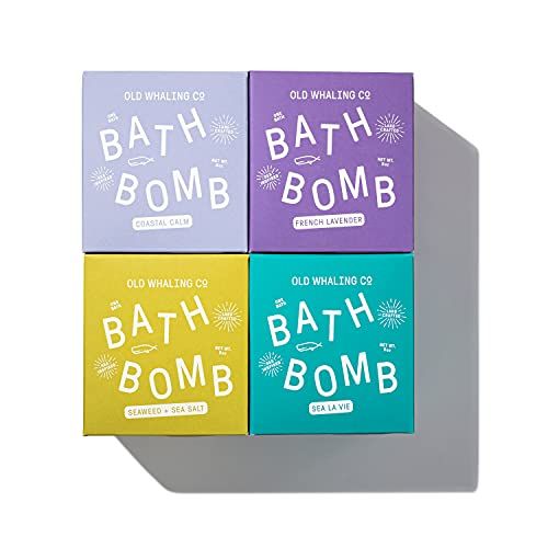 Old Whaling Co Assorted Bath Bombs – Set of 4 – Handmade Bath Soak with Epsom Salts – Cleansing, Soo | Amazon (US)
