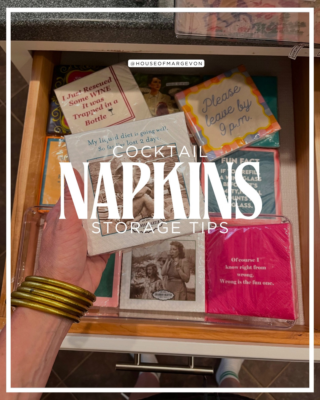 Cocktail Napkin storage ideas & tips with House of Von 
.
.

#TheContainerStore #OrganizedLife
#savannahorganizer 
#houseofvon  #savannah #professionalorganizer #declutter #professionalorganizing  #cluttertoClarity #closetgoals 

#LTKParties #LTKHome #LTKFamily