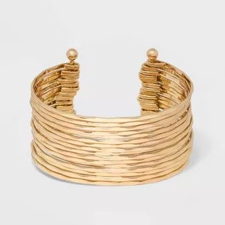 Hammered Metal Cuff Bracelet - A New Day™ | Target