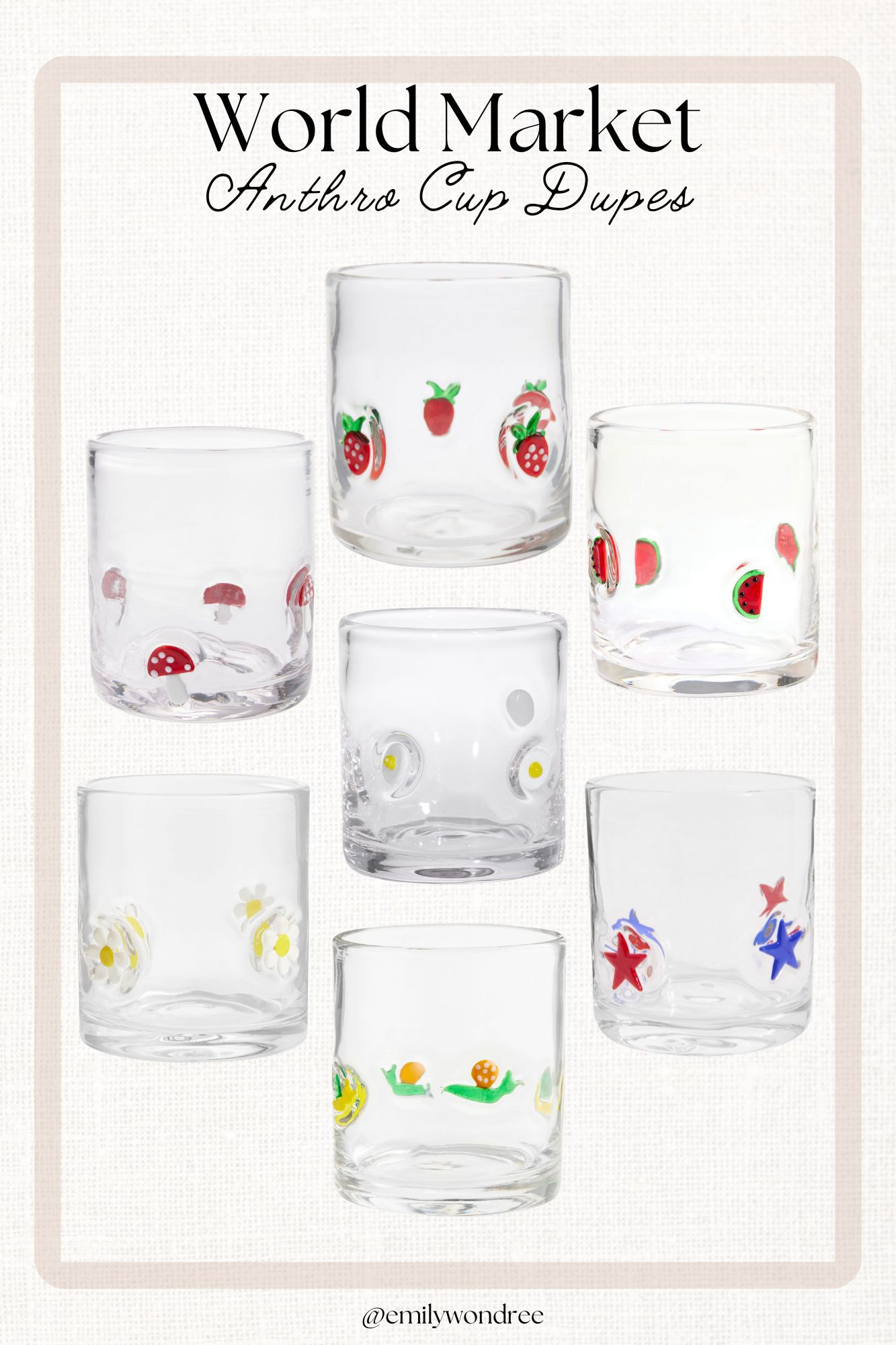 World Market Anthropologie Cup Dupes #anthrocups #dupes #lookforless  

 #LTKSummerEdit #LTKHome #LTKFindsUnder50