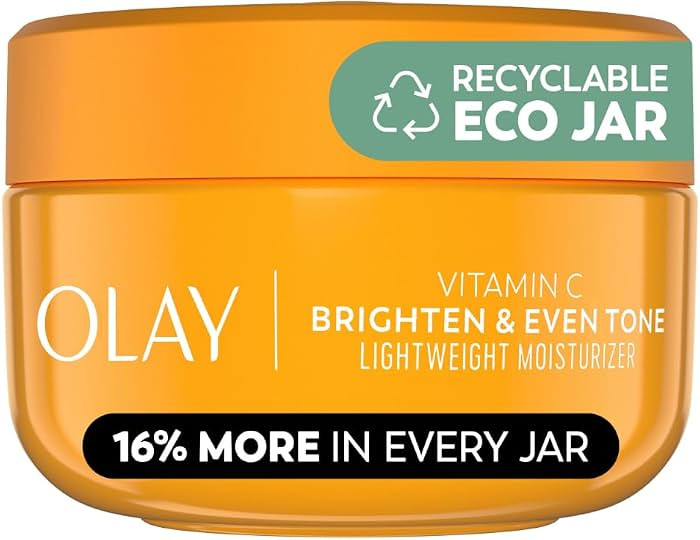 Olay Bright & Even Vitamin C with Lactic Acid Face Moisturizer, 2 oz Lightweight Brightening Face... | Amazon (US)