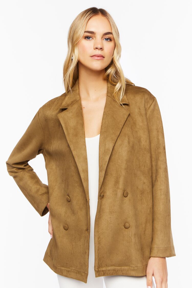 Faux Suede Notched Blazer | Forever 21