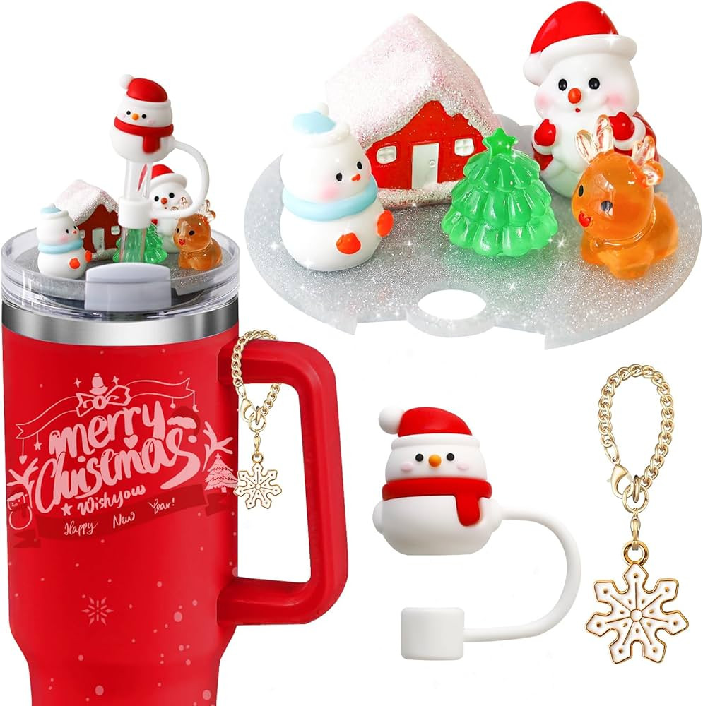 Accessories Compatible with Stanley Cup Lid, Fit for 40 oz Stanley Lid Charms Decor, Silicone Str... | Amazon (US)