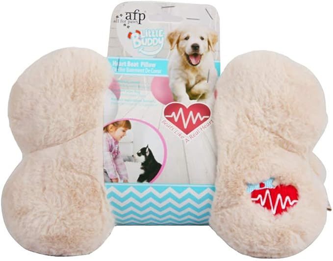 ALL FOR PAWS Puppy Heartbeating Pillow Dog Crate Training Snuggle Toys Dog Pillow Sleep Aid Plush... | Amazon (US)