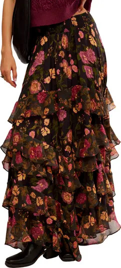 Free People Lolita Floral Ruffle Maxi Skirt | Nordstrom | Nordstrom