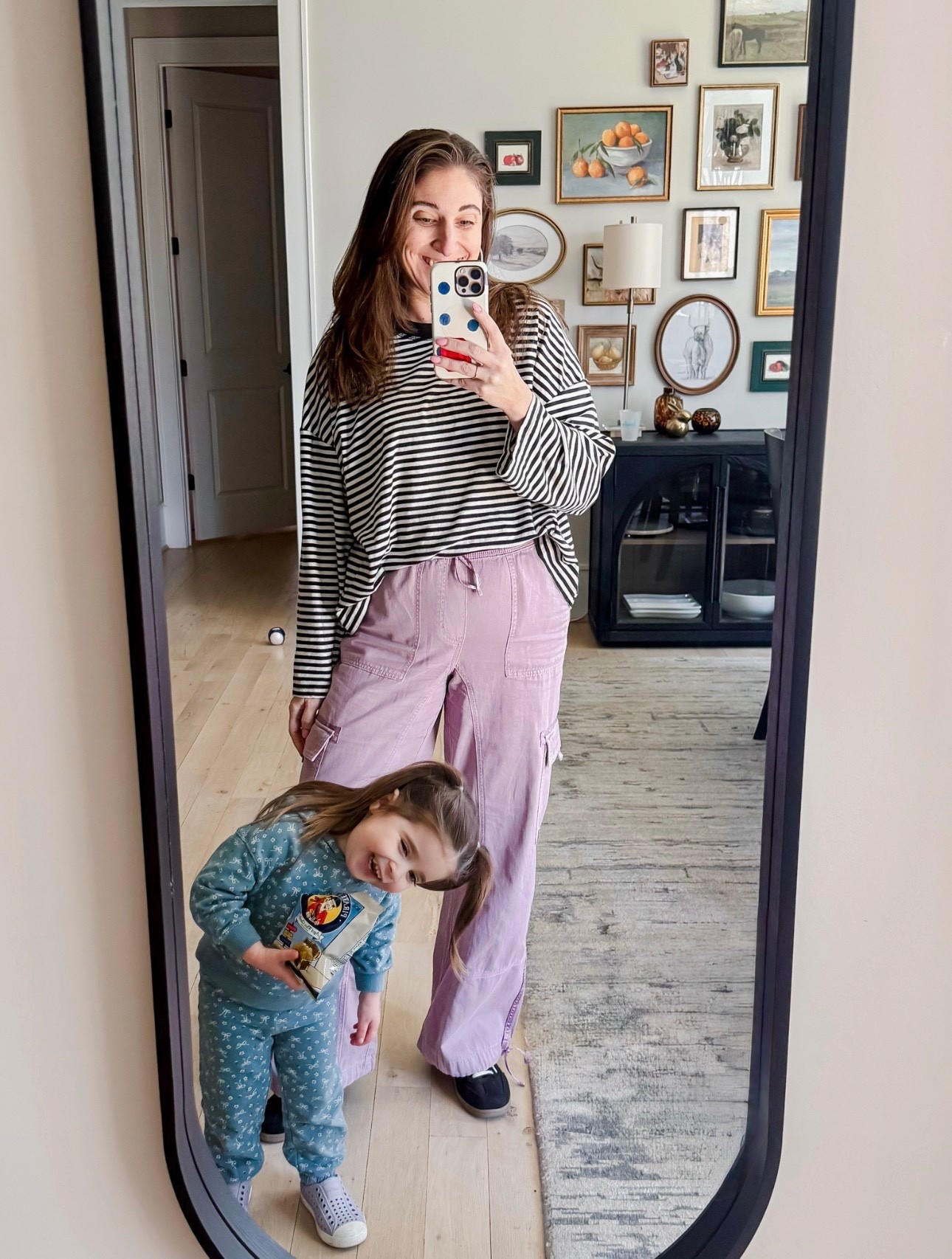 What CC girl and I wore on a rainy day out! We grabbed breakfast and then went to her 30 month well visit 
Top M / Pants M / Sneakers tts 

#LTKKids #LTKootd #LTKSeasonal