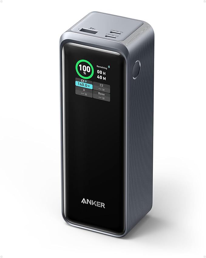 Anker Prime Power Bank, 27,650mAh 3-Port 250W Portable Charger (99.54Wh) Smart App, Compatible wi... | Amazon (US)