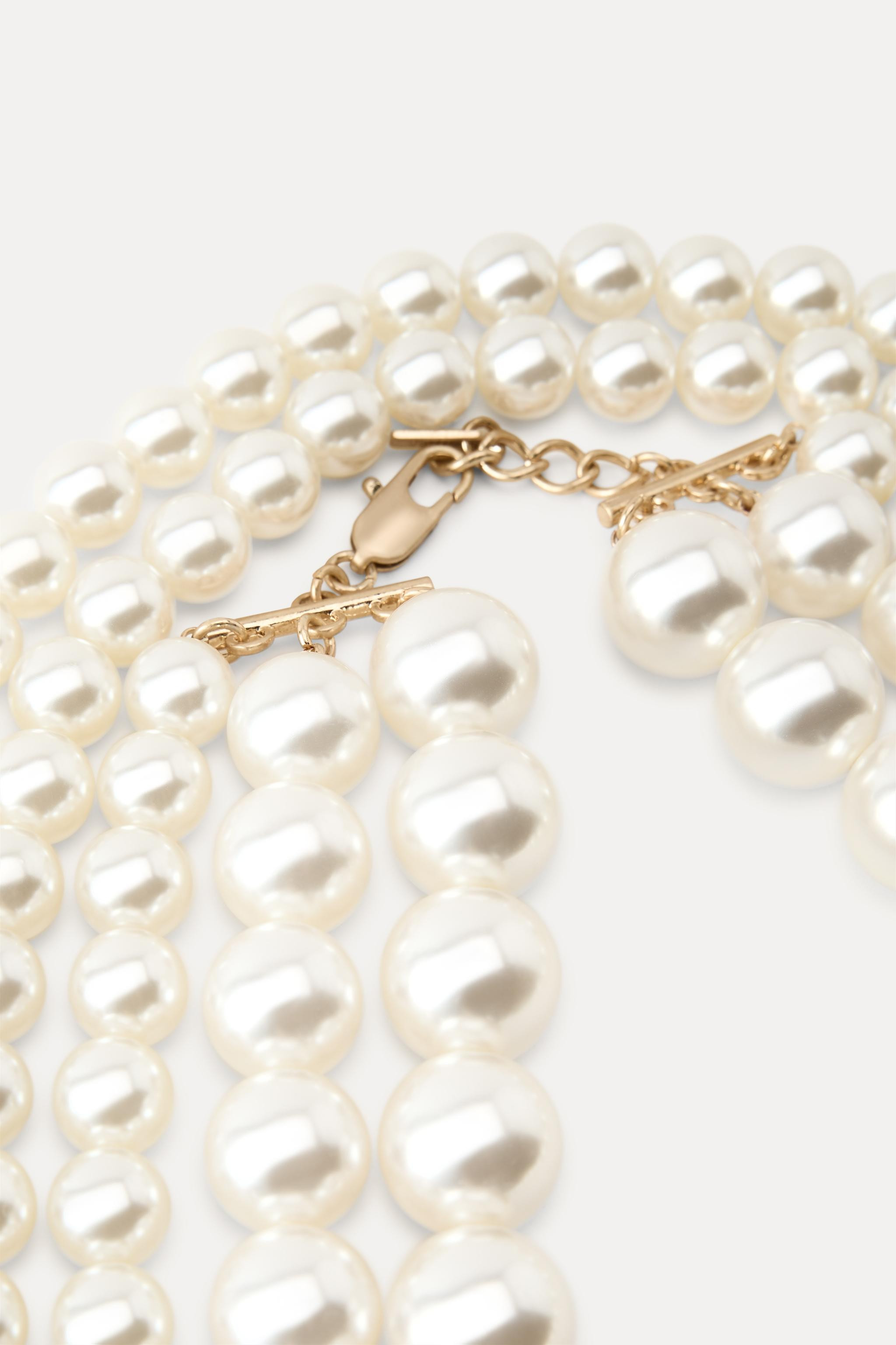 MULTI-STRAND NECKLACE WITH FAUX PEARLS | Zara DE