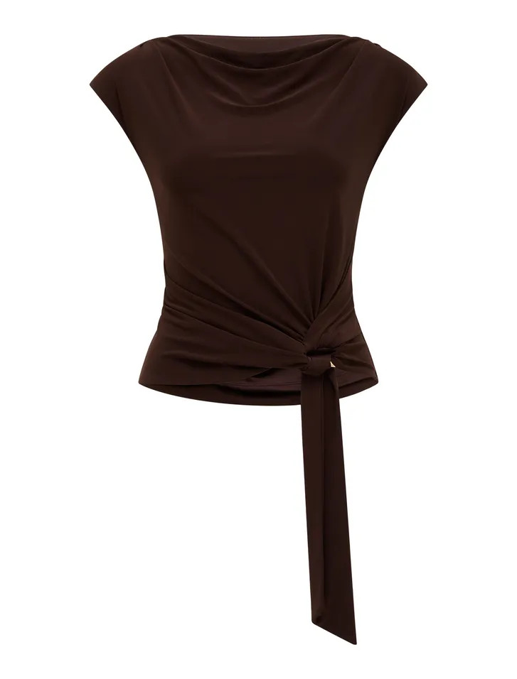 Jazelle Hardware Drape Detail Top | Ever New (CA)