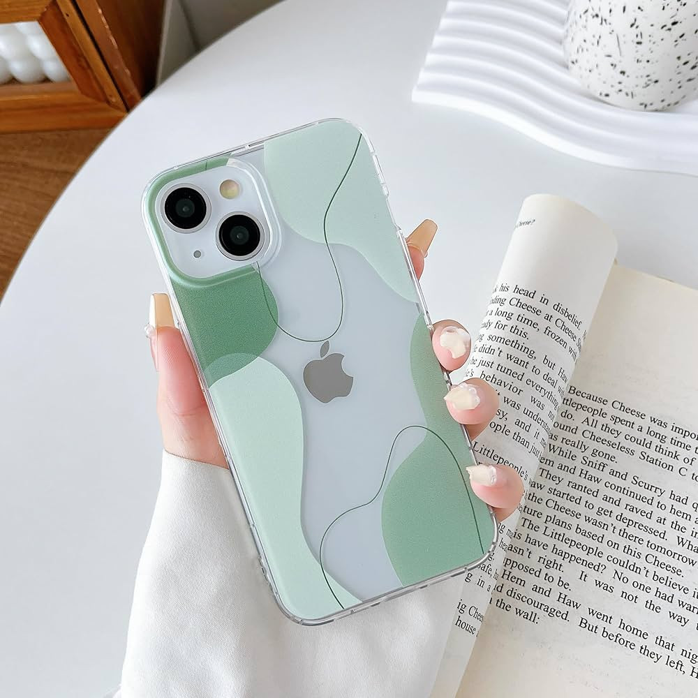 DEFBSC Compatible with iPhone 13/14 Case, Soft Shaped Art Design with Built-in Bumper Protective ... | Amazon (US)