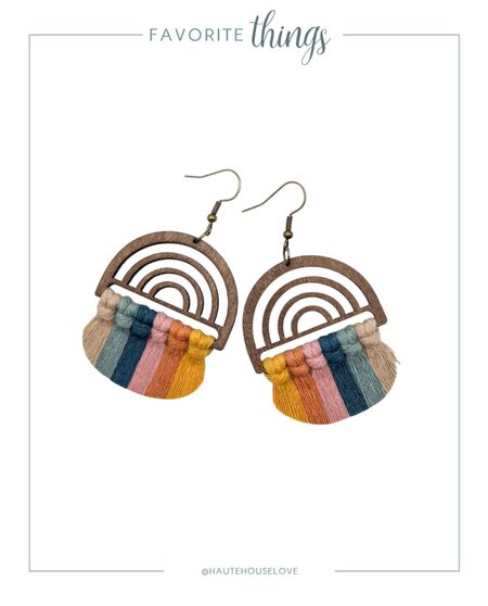 This weeks favorite things. Custom color macrame earrings. Grab a pair and design them to match any outfit! A fun statement earring!

#LTKunder50 #LTKFind