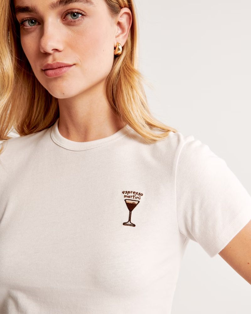 Short-Sleeve Espresso Martini Graphic Skimming Tee | Abercrombie & Fitch (US)