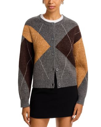 STEVE MADDEN Vivia Argyle Cardigan Sweater  | Bloomingdale's Women | Bloomingdale's (US)