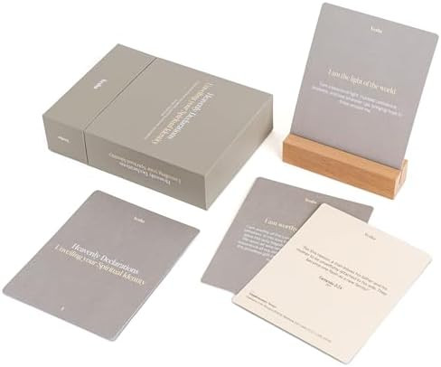Christian Bible Verse Cards with Wooden Stand - Affirmation 52 Daily Scripture Cards for Women & ... | Amazon (US)