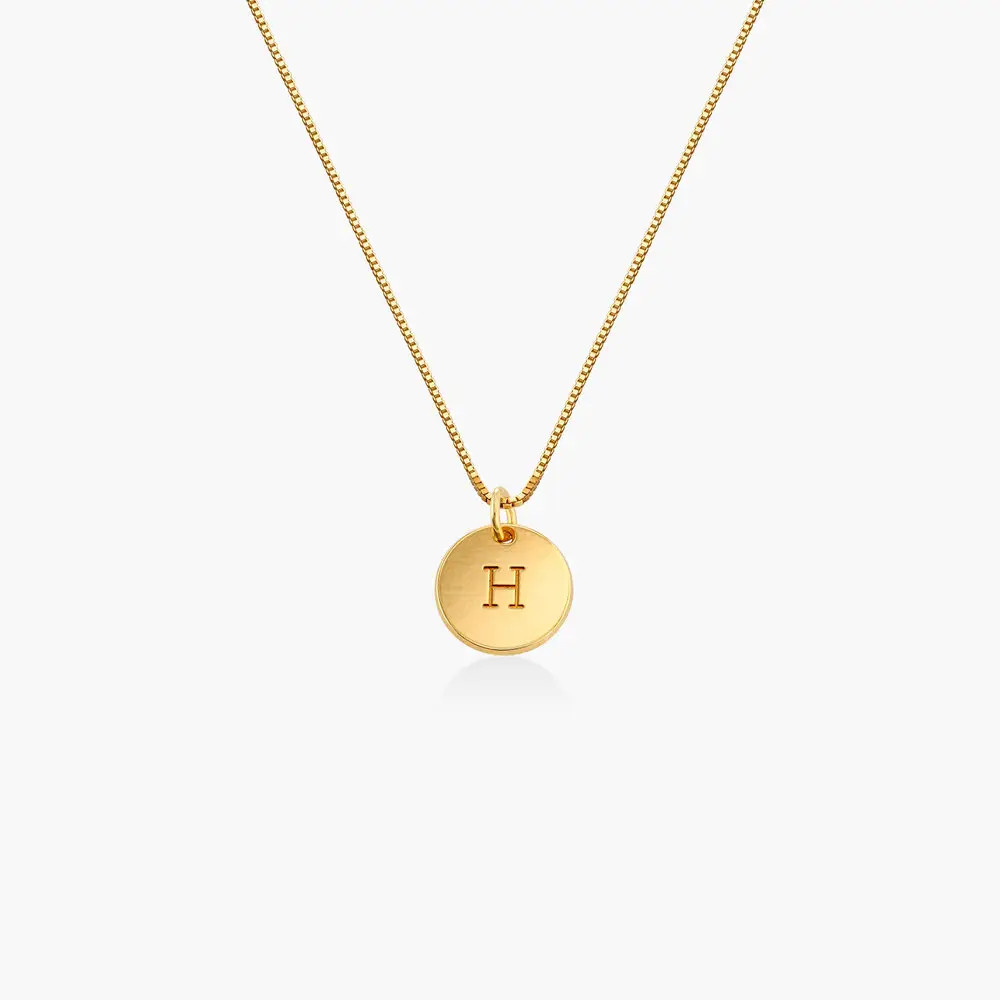 Willow Disc Initial Necklace - Gold Plated | Oak & Luna (US)