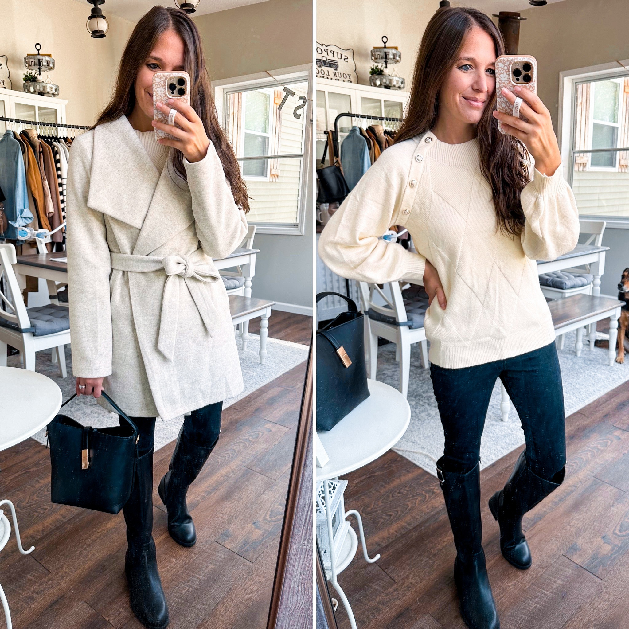 Two neutral Amazon pieces for the fall and winter. Wearing small in both! 
Coat 20% off, sweater 10% off 
Jeans tts short
Boots tts 

#LTKFindsUnder50 #LTKStyleTip #LTKFindsUnder100