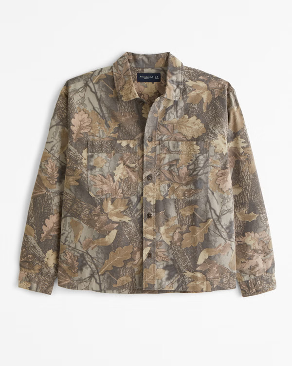 Long-Sleeve Workwear Shirt | Abercrombie & Fitch (US)