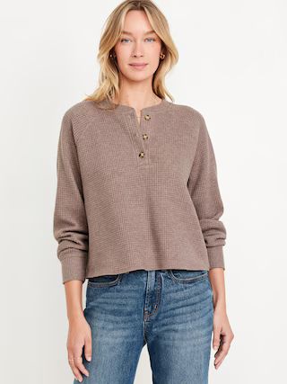 Cozy Thermal-Knit Henley | Old Navy (US)