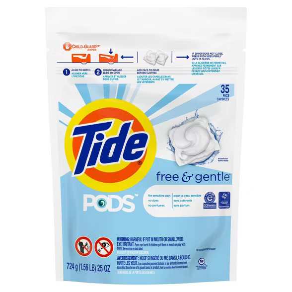 Tide PODS Laundry Detergent Pacs Free & Gentle | Target