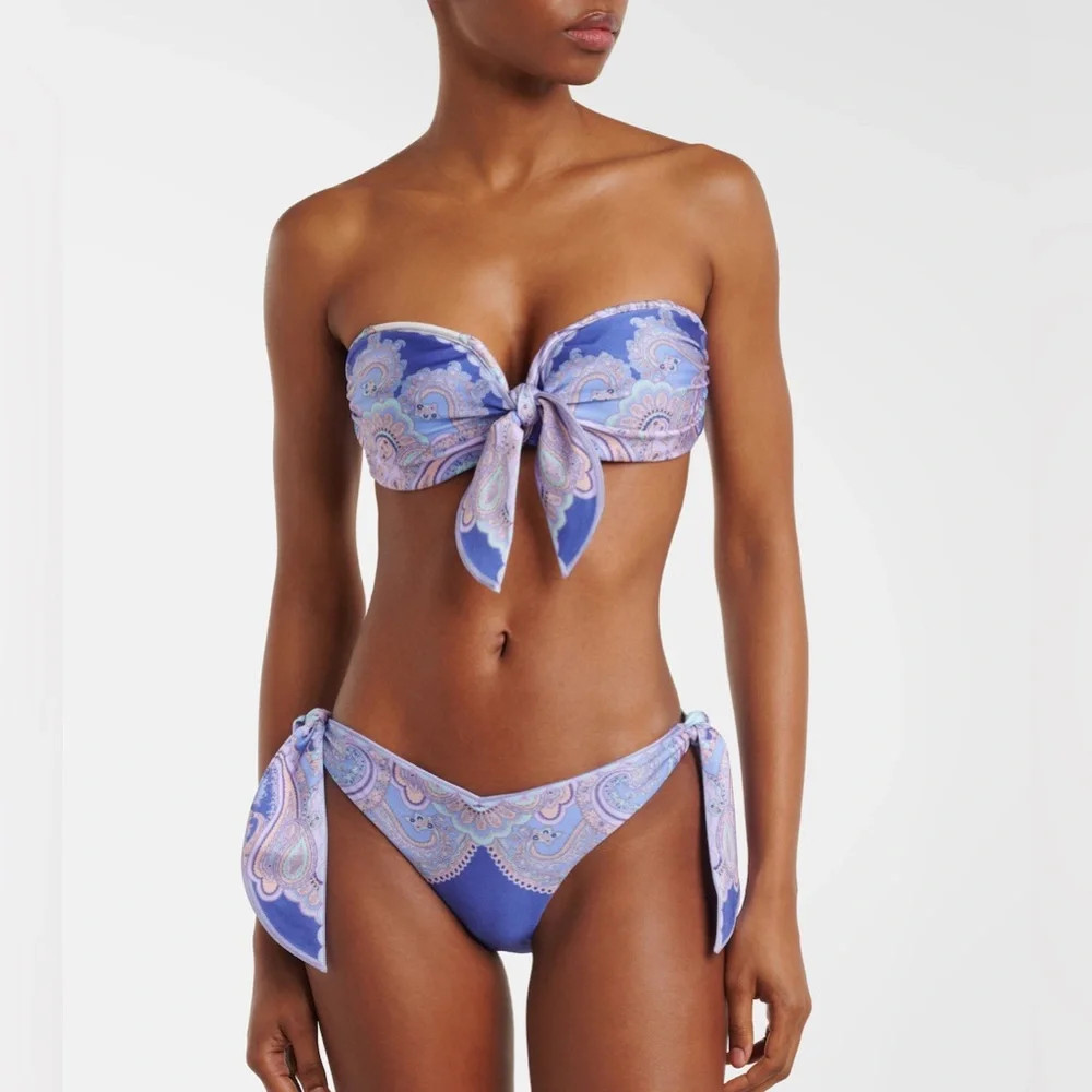 Zimmermann Maxine Scarf Tie Bikini, Size 2 US 8, $275 | Poshmark