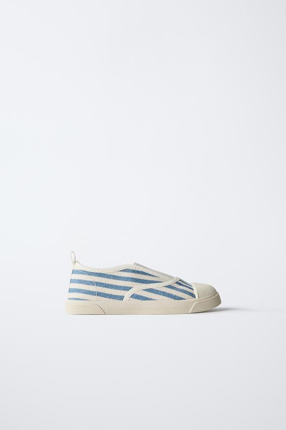 STRIPED COTTON SNEAKERS | Zara US