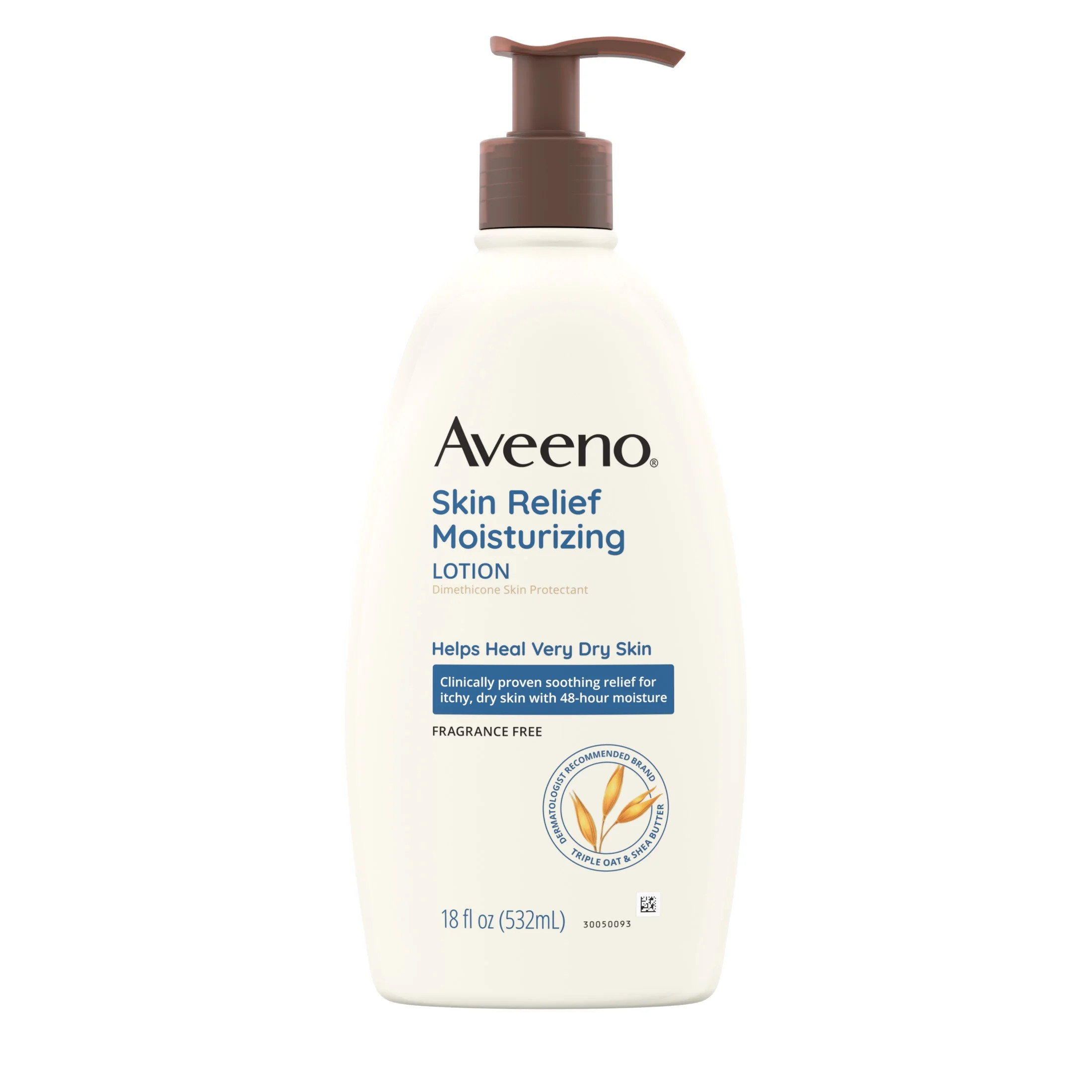 Aveeno Skin Relief Moisturizing Body and Hand Lotion for Dry Skin, Fragrance-Free, 18 oz | Walmart (US)