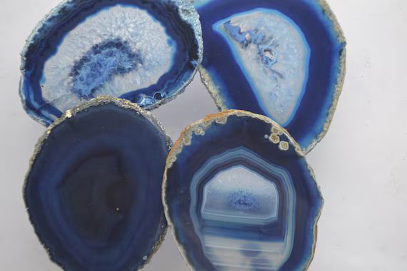 XXL Size Blue Brazilian Agate Slice with No HOLE for Coasters, Craft Projects, Light Catchers, Ho... | Etsy (US)