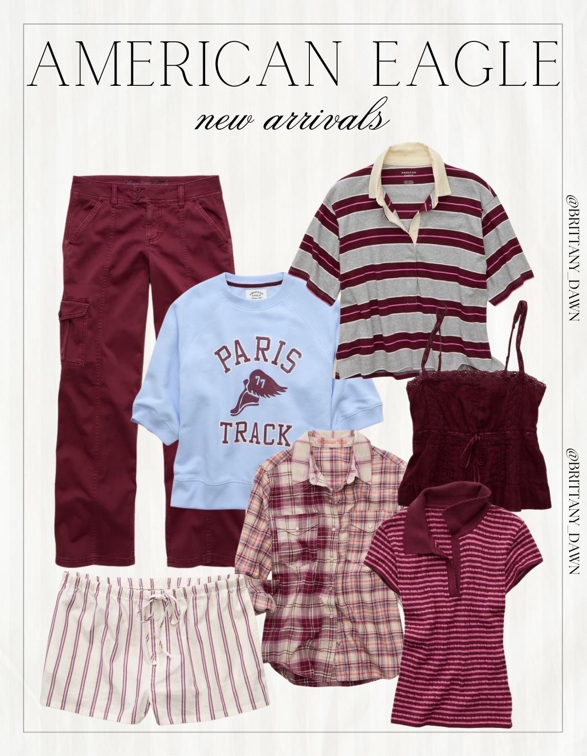 I’m loving these new American Eagle arrivals! 👟

From cozy graphic sweatshirts and preppy striped polos to deep burgundy cargo pants, plaid button-downs, and lounge shorts, these pieces are perfect for easy everyday style. ✨

#AEStyle #AmericanEagle #CasualOutfit #EverydayStyle #StreetStyle #ComfyFit #LTKunder50 #LTKsalealert #LTKstyletip #LTKfit #OutfitInspo #FallBasics

#LTKootd