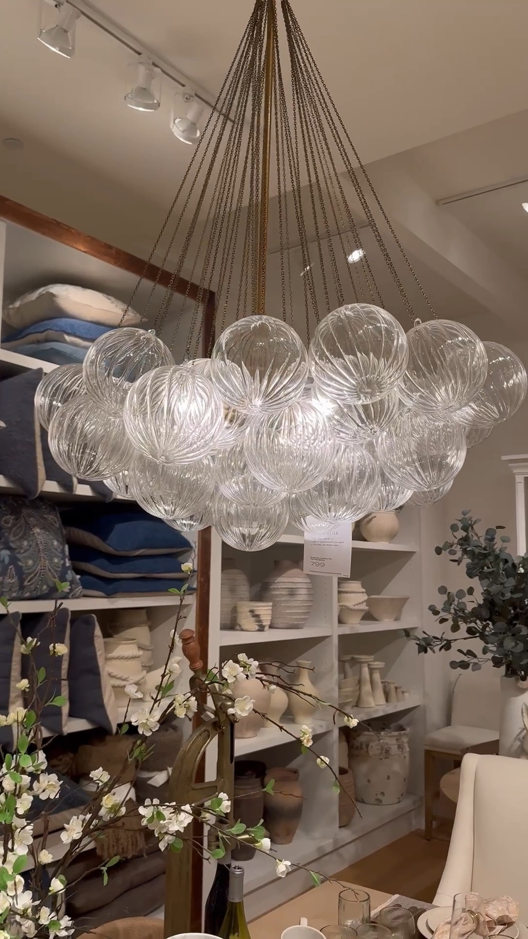 Such an eye catching light fixture!  Bubble chandelier, home decor