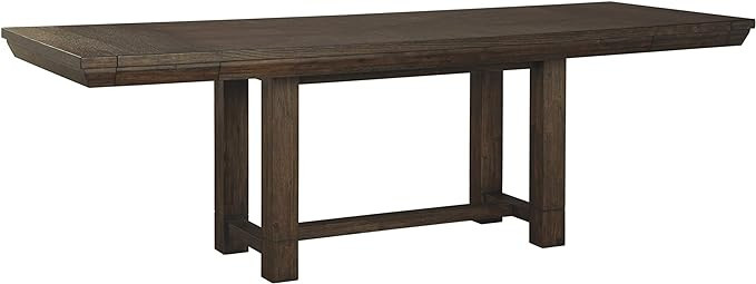 Signature Design by Ashley Dellbeck Casual Rectangular Dining Extension Table, Seats up to 8, Dar... | Amazon (US)