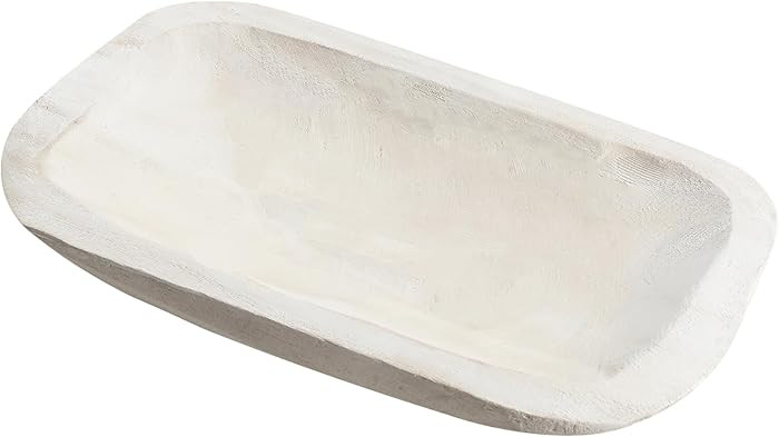 Large Wooden Dough Bowl Decorative Wooden Bowl Rustic Long Dough Bowls Decor for Farmhouse Home D... | Amazon (US)