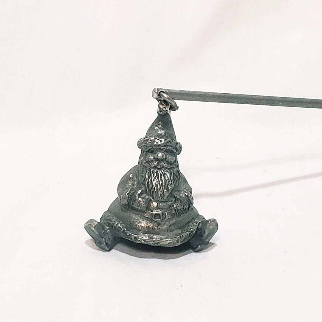 Sitting Santa Candle Snuffer Pewter Christmas 1.5" Silver Tone - Etsy | Etsy (US)