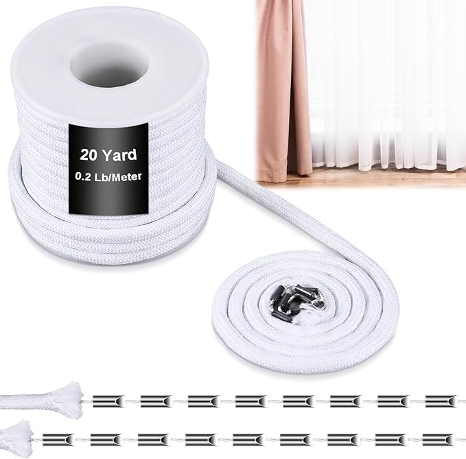 Curtain Weighted Tape Drapery Weights Rope Leaded Drapery Tape for Indoor Tulle Fabrics Window Sc... | Amazon (US)