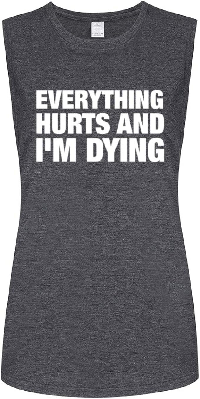 FANNOO Workout Muscle Tank Tops for Women-Womens Novelty Funny Saying Fitness Gym Sleeveless Shir... | Amazon (US)