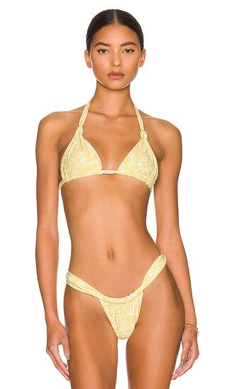 Isobel Bikini Top in Banana Le Fleur | Revolve Clothing (Global)