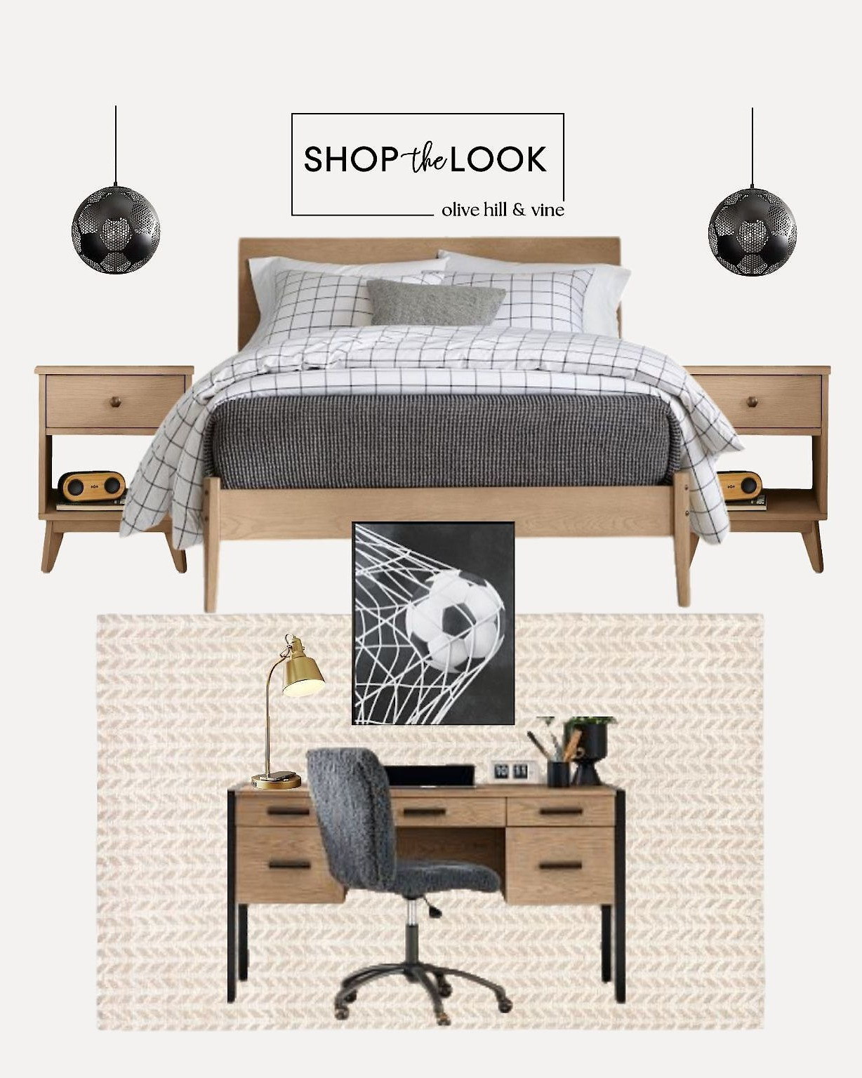 Game on—this curated soccer-inspired bedroom from Pottery Barn Teen blends classic style with next-gen function. From the timeless bed to smart charging lamps and bold wall art, every detail scores style points while keeping it effortlessly cool. ⚽️ 

 

#LTKHome #LTKKids #LTKFamily