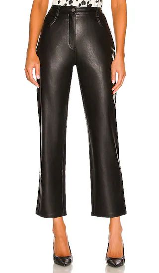 Junior Pant in Black Leather | Revolve Clothing (Global)
