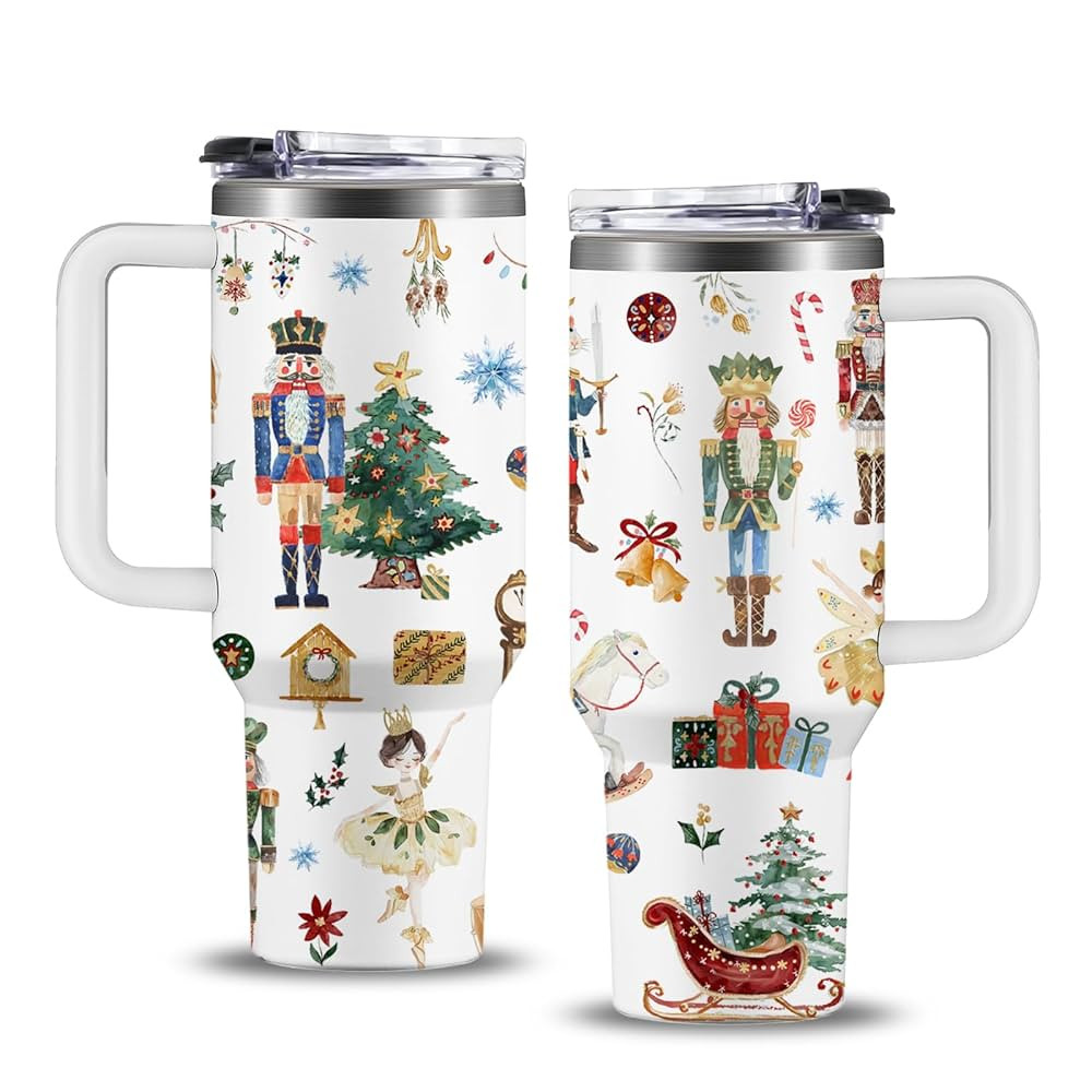 Christmas Nutcracker 40oz Tumbler with Handle and Straw, Nutcracker Gifts for Christmas Travel Mu... | Amazon (CA)