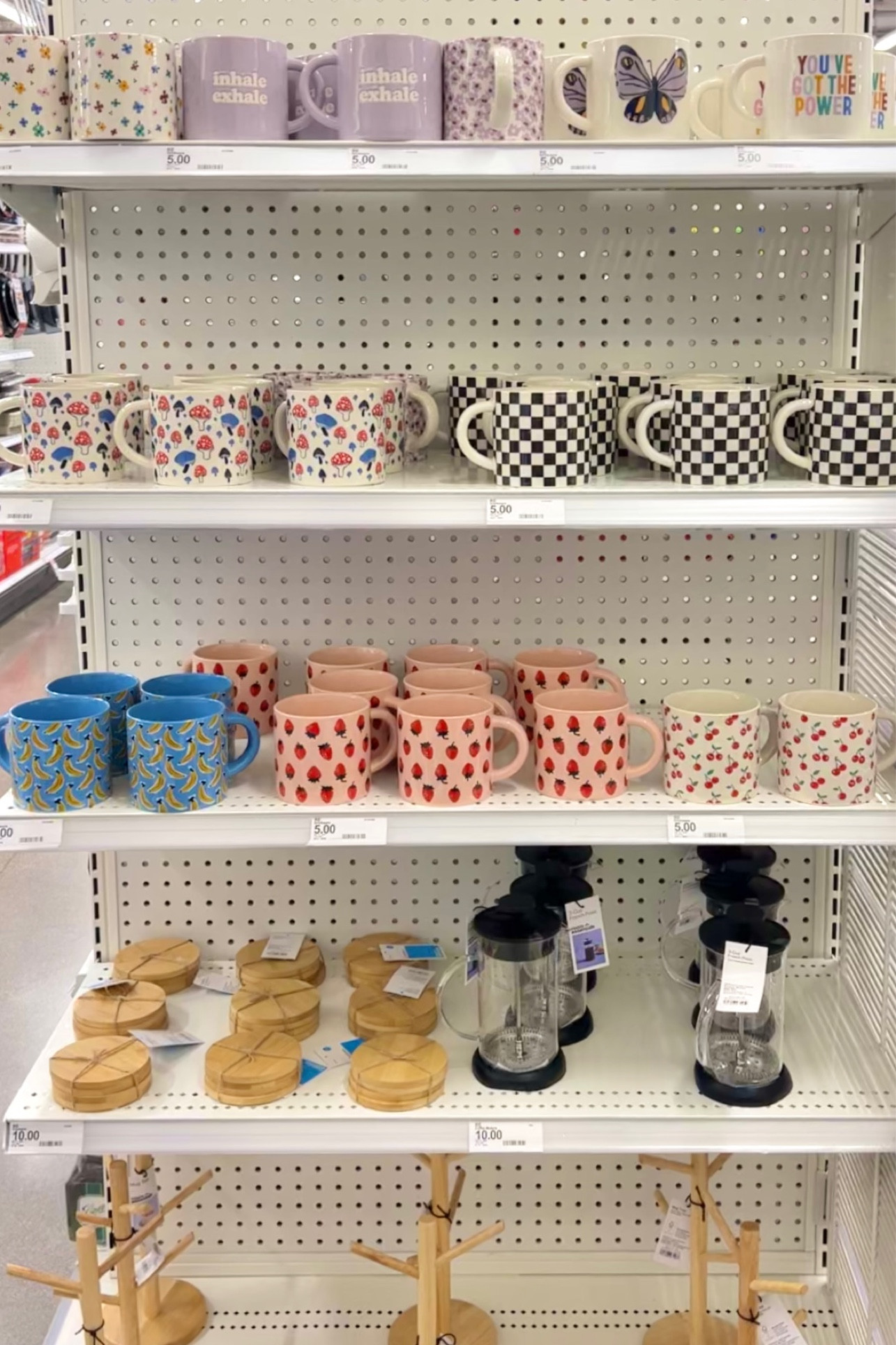 NEW coffee mugs by Room Essentials - only $5! Available in many cute styles at Target ☕️🎯

Bamboo Coasters, French Press, Coffee, Mug Holder, Checkered, Strawberry, Pink Aesthetic, Flowers, Butterfly prints. 

#LTKhome #LTKFind #LTKGiftGuide