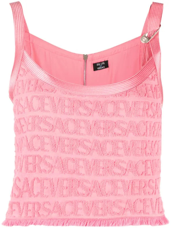 Versace x Dua Lipa Allover Top - Farfetch | Farfetch Global
