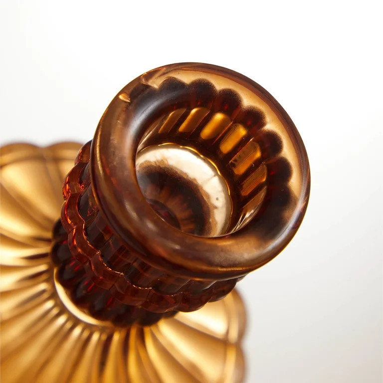 The Pioneer Woman Brown Glass Candleholder, Small | Walmart (US)