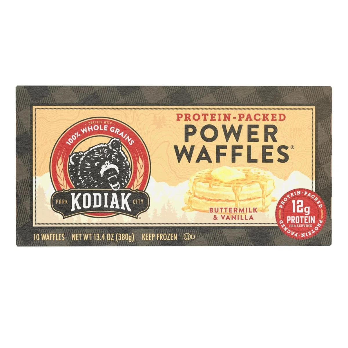 Kodiak Protein-Packed Buttermilk and Vanilla Power Waffles, 13.4 oz, 10 Count (Frozen) | Walmart (US)