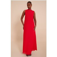 Red Chiffon Floaty Sleeveless Maxi Dress | PrettyLittleThing US