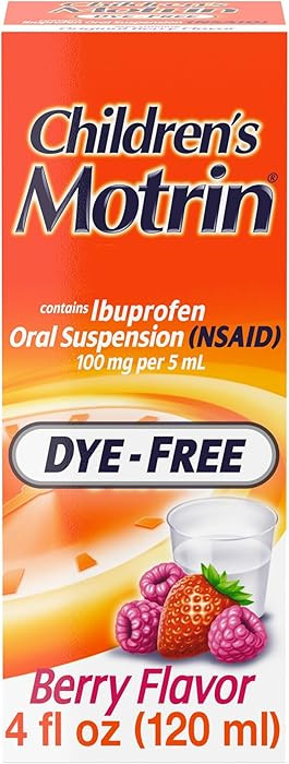 Children's Motrin Oral Suspension Medicine for Kids, 100mg Ibuprofen, Berry Flavored, 4 fl. oz | Amazon (US)