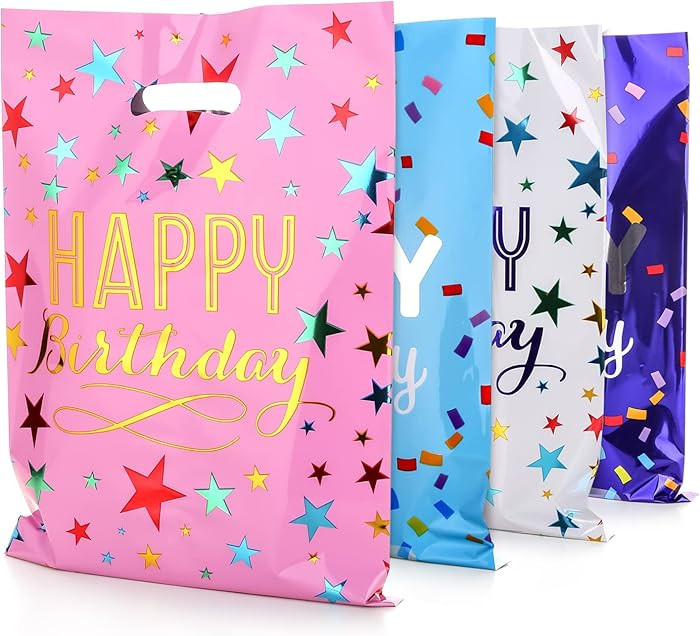 Happy Birthday Party Favor Bags for Kids Baby Girls & Boys B Style | Amazon (US)